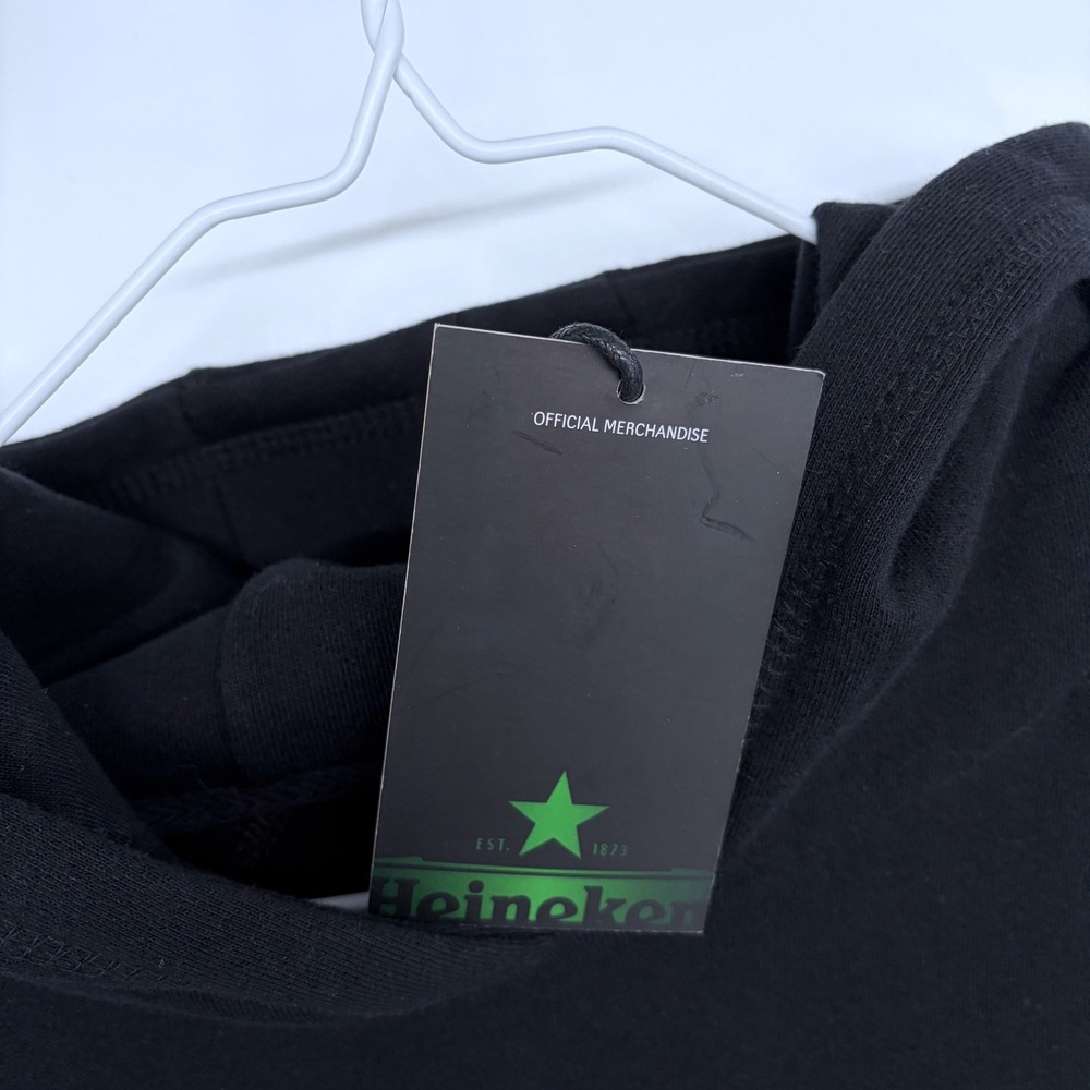 New Heineken Beer Hoodie XL Mens Black Official Merchandise Hooded Sweatshirt - Picture 6 of 10